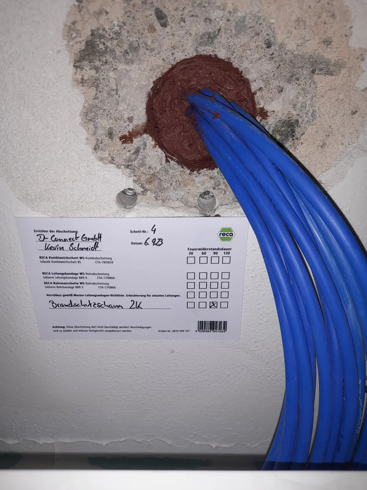 Blaue Datenleitungen beim Ausbau der digitalen Bildungsinfrastruktur