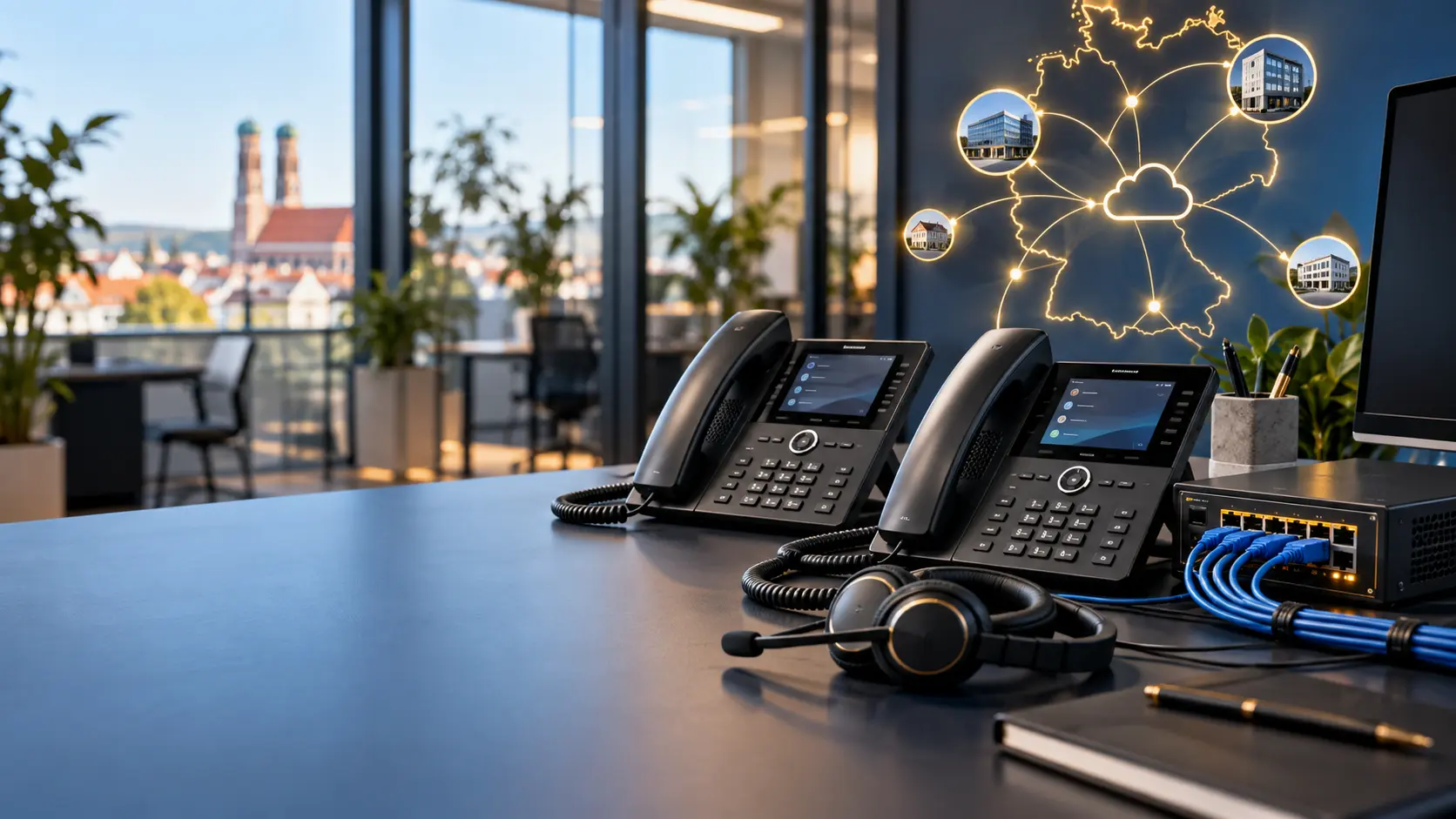 Virtuelle Telefonanlage mit professionellen IP-Telefonen
